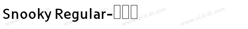 Snooky Regular字体转换